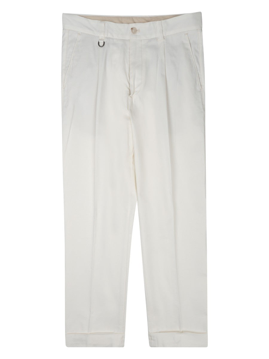 Paolo Pecora Milano Men's Pantalone Chino Relaxed Fit White