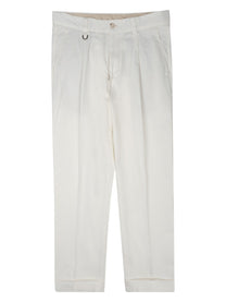 Paolo Pecora Milano Men's Pantalone Chino Relaxed Fit White