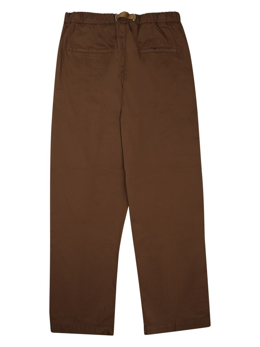 White Sand Men's Pantalone in Cotone Con Cintura Brown