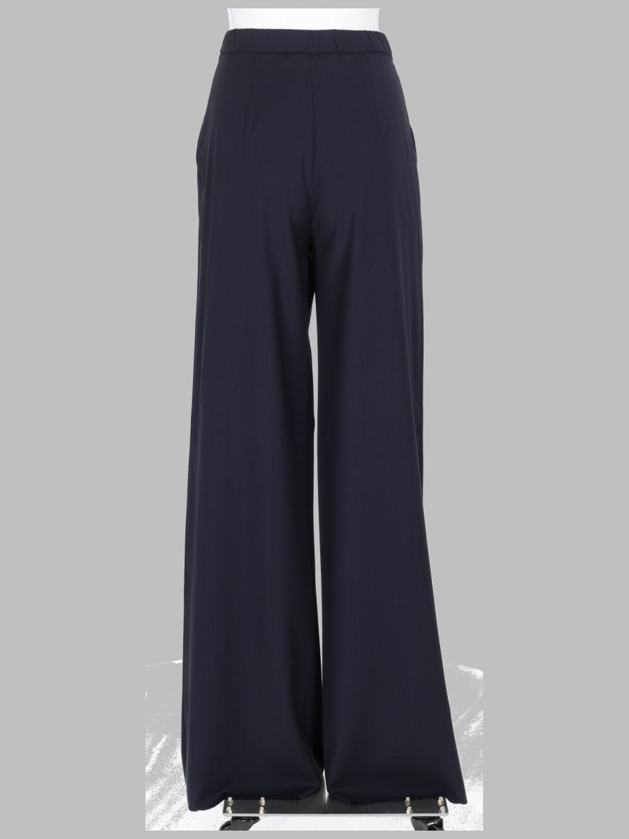 Max Mara Studio Women's Pantalone in Tela DI Lana Leggera Blue
