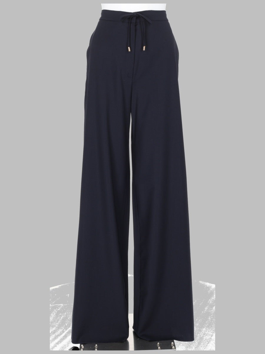 Max Mara Studio Women's Pantalone in Tela DI Lana Leggera Blue