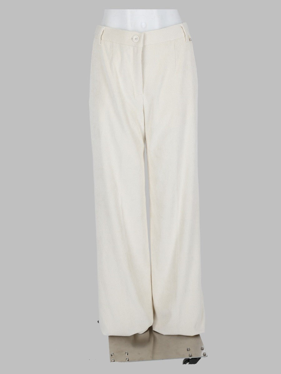 Herno Women's Pantalone in Velluto Coste White