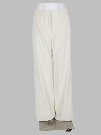 Herno Women's Pantalone in Velluto Coste White