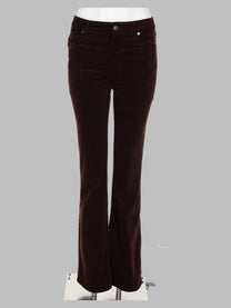FRAME Women's Velvet Ribbed Trousers Brown