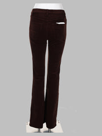 FRAME Women's Velvet Ribbed Trousers Brown, view 2