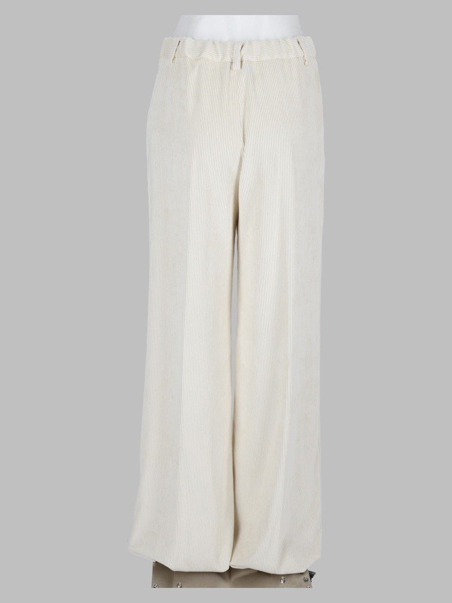 Herno Women's Pantalone in Velluto Coste White