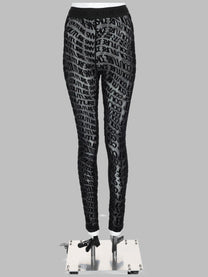 Versace Jeans Couture Women's Pantalone Leggings Con Stampa Black