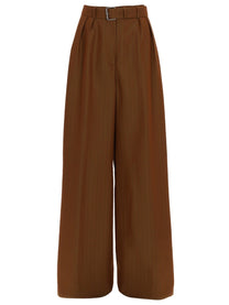Dries Van Noten Women's Pantalone Sartoriale Con Cintura Brown