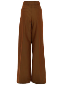 Dries Van Noten Women's Pantalone Sartoriale Con Cintura Brown