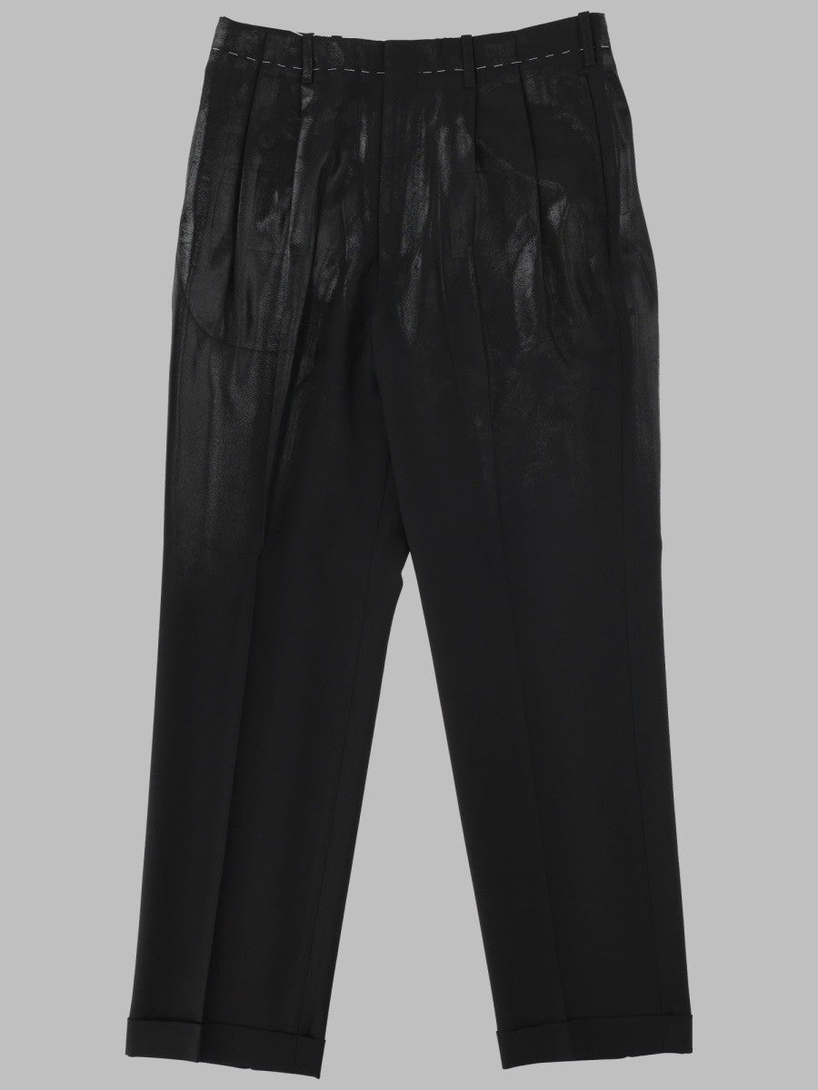 Maison Margiela Men's Pantalone Sartoriale Con Pieghe Black