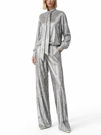 Stella McCartney Women's Pants in Fil Coupé Silver
