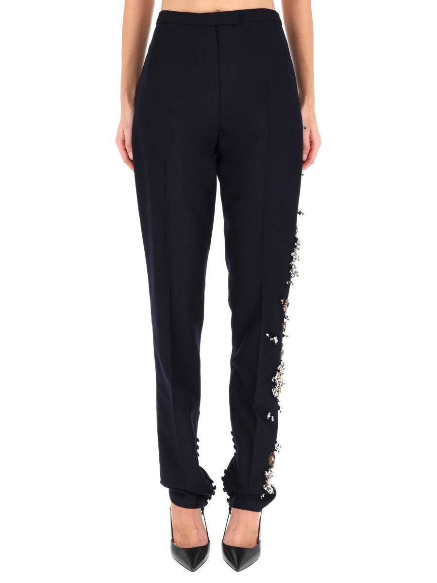 Dries Van Noten Women's Pants Pandoris Blue