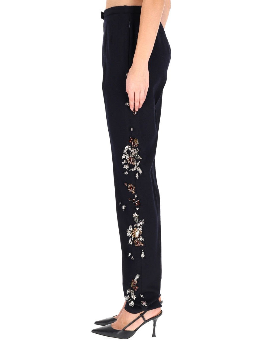 Dries Van Noten Women's Pants Pandoris Blue