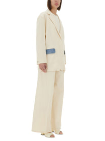 Moschino Jeans Women's Pants Urban White