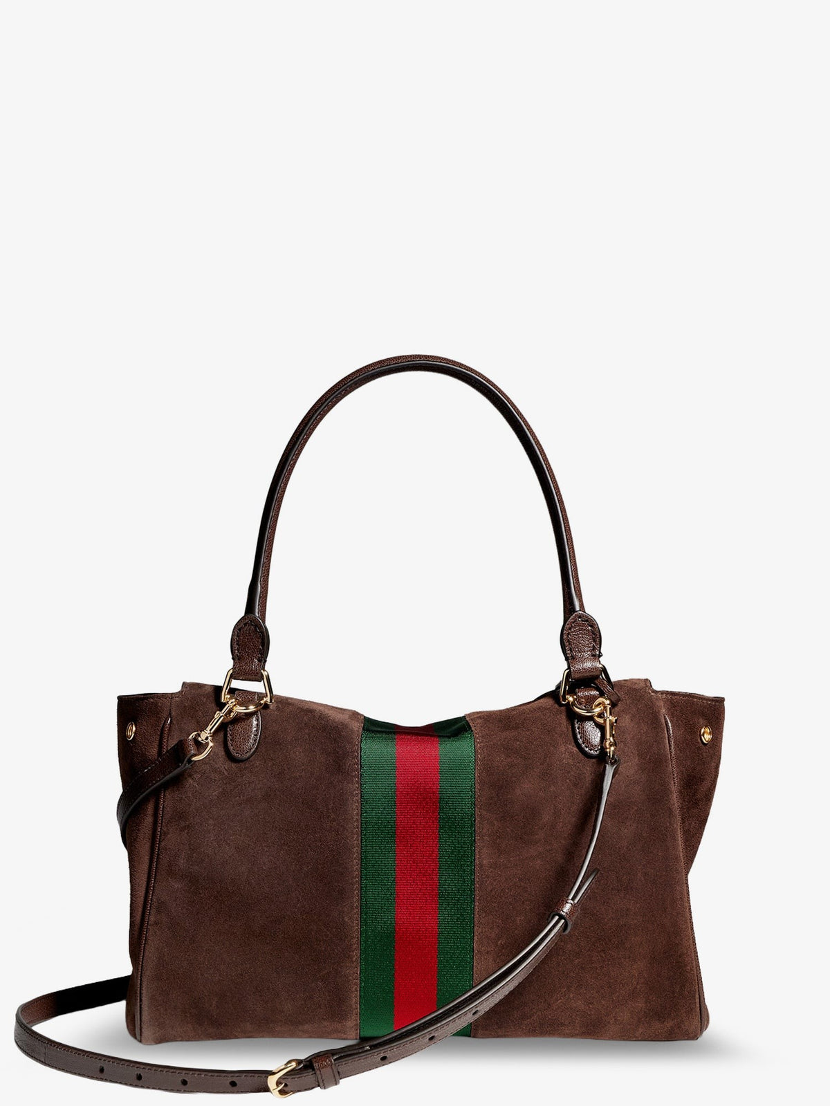 Gucci Women's Paparazzo Suede Handbag Brown, view 2
