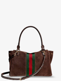 Gucci Women's Paparazzo Suede Handbag Brown, view 2
