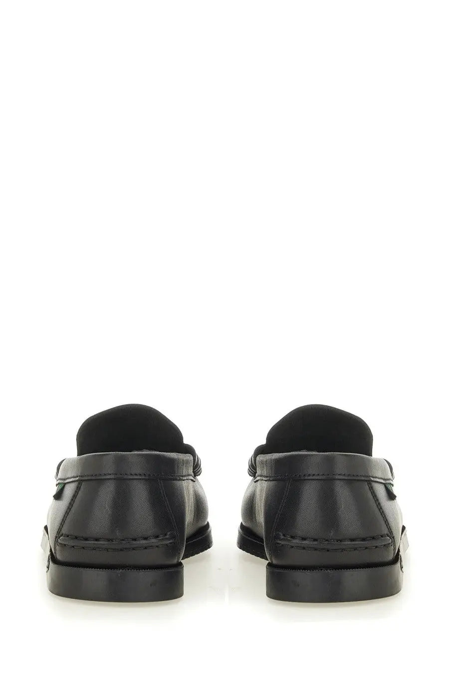 Paraboot men’s moccasin coraux black leather loafers with sleek polished finish and classic stitching