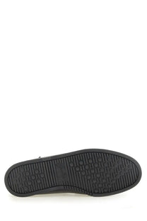 Black rubber sole with textured pattern and skechers branding on paraboot men’s moccasin coraux black shoes