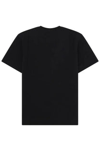 Black short-sleeved crew neck t-shirt by parajumpers men’s shirt malham con taschino in black cotton blend