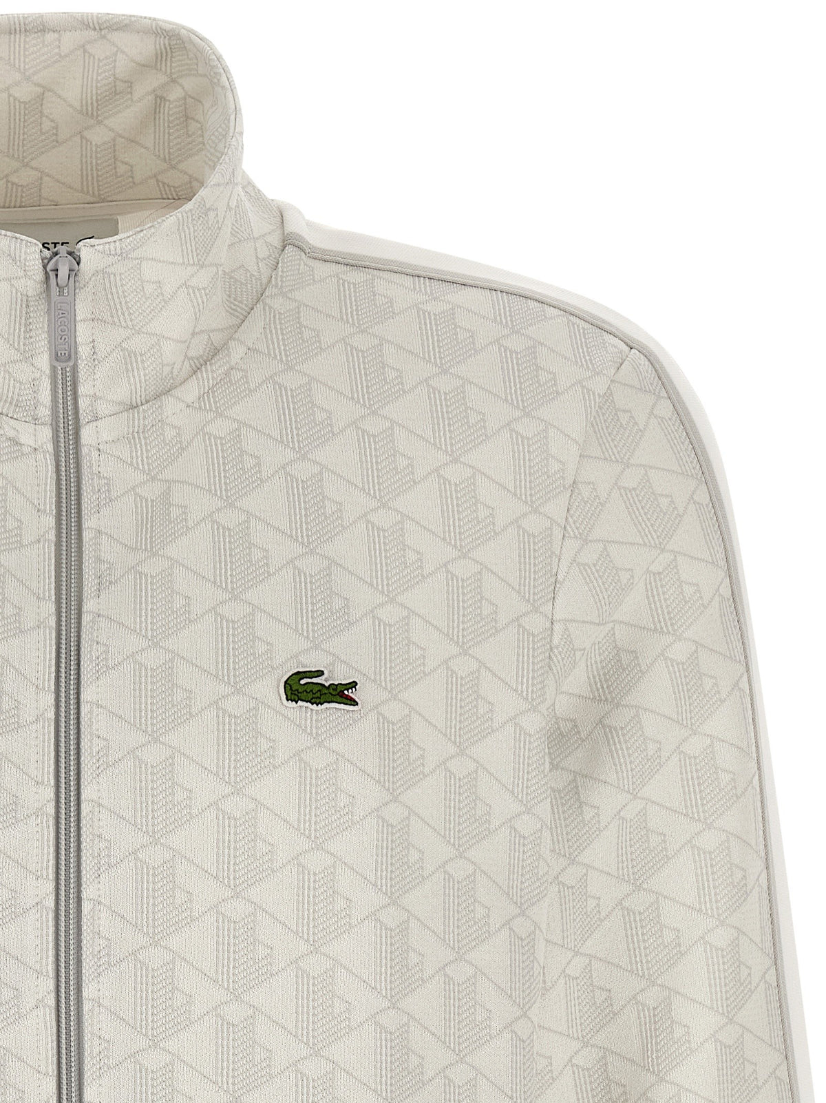 Lacoste Paris Jacquard Sweatshirt Grey, view 4