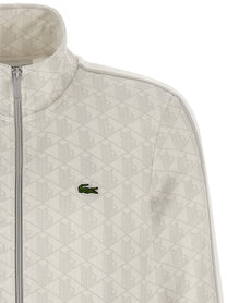 Lacoste Paris Jacquard Sweatshirt Grey, view 4