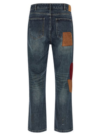 FOUND Patchwork Jeans Blue