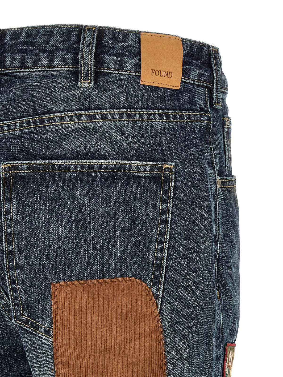 FOUND Patchwork Jeans Blue