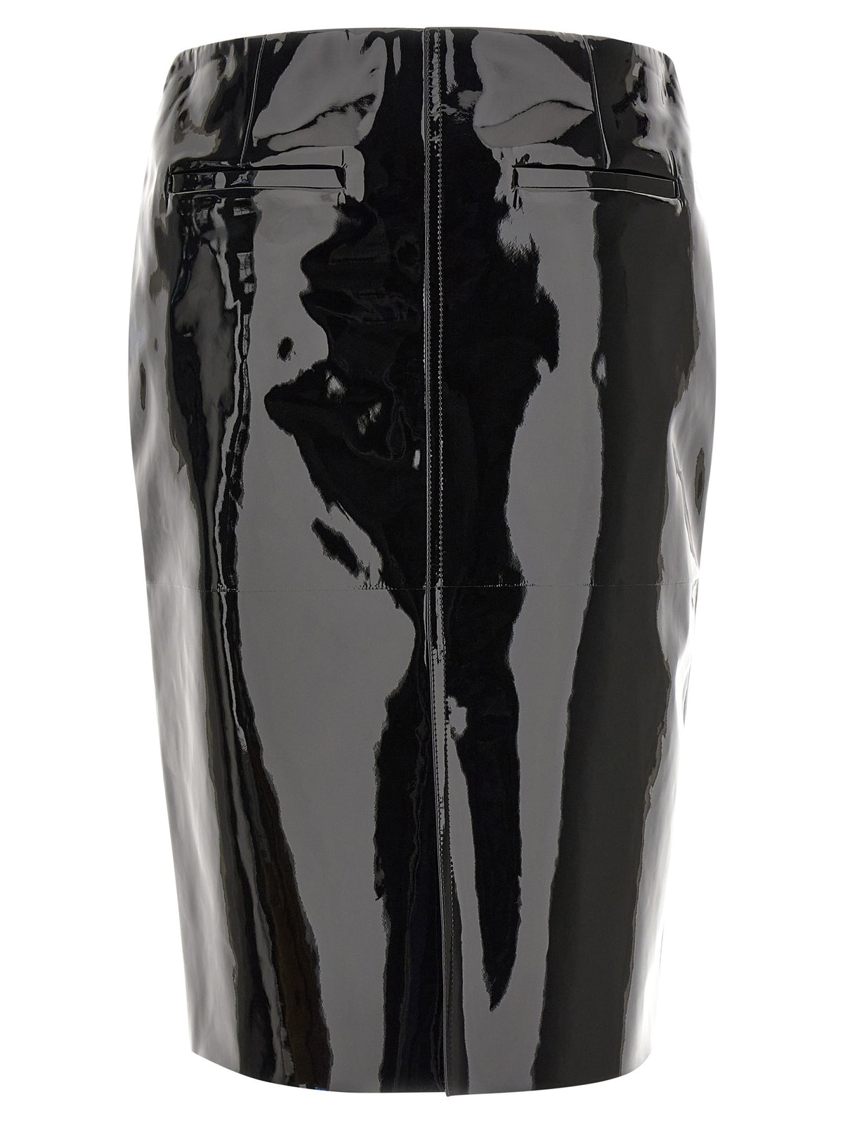 Ferragamo Patent Skirt Black