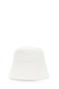 Patou women’s cappello bucket white hat with soft slightly textured fabric and gently flared brim