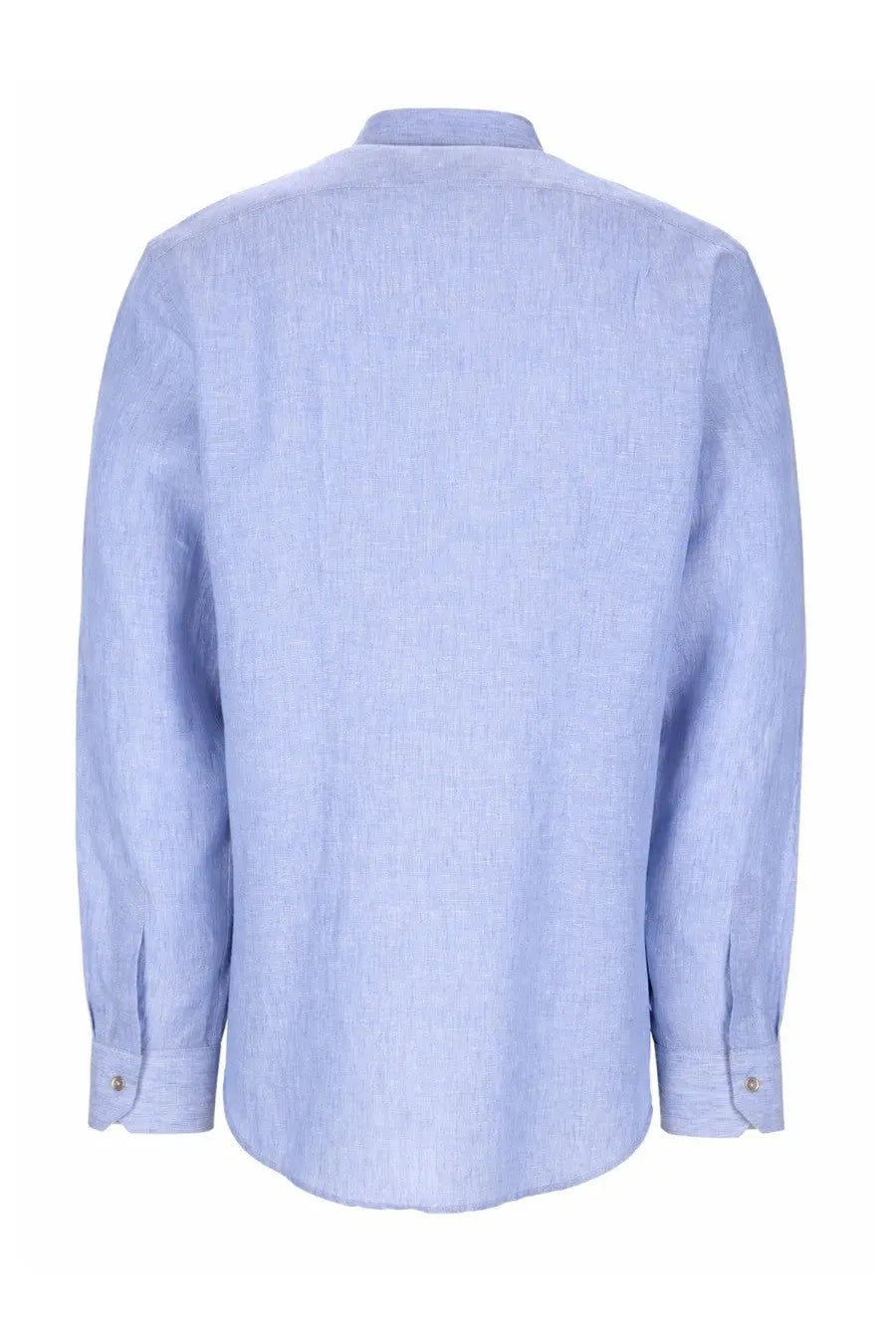 Paul Smith men’s camicia linen blue light blue linen shirt with subtle textured weave and buttoned cuffs