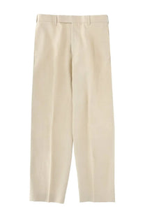 Beige paul smith men’s pantalone sartoriale con pieghe straight-leg trousers with subtle creases and minimalist design