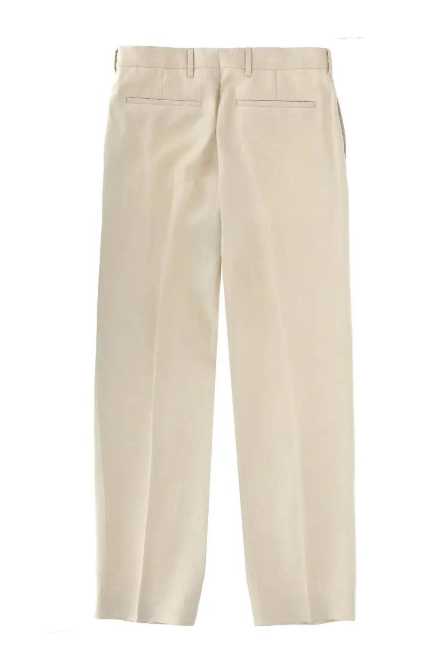 Beige paul smith men’s pantalone sartoriale con pieghe straight-leg trousers with tailored fit and subtle stitching details