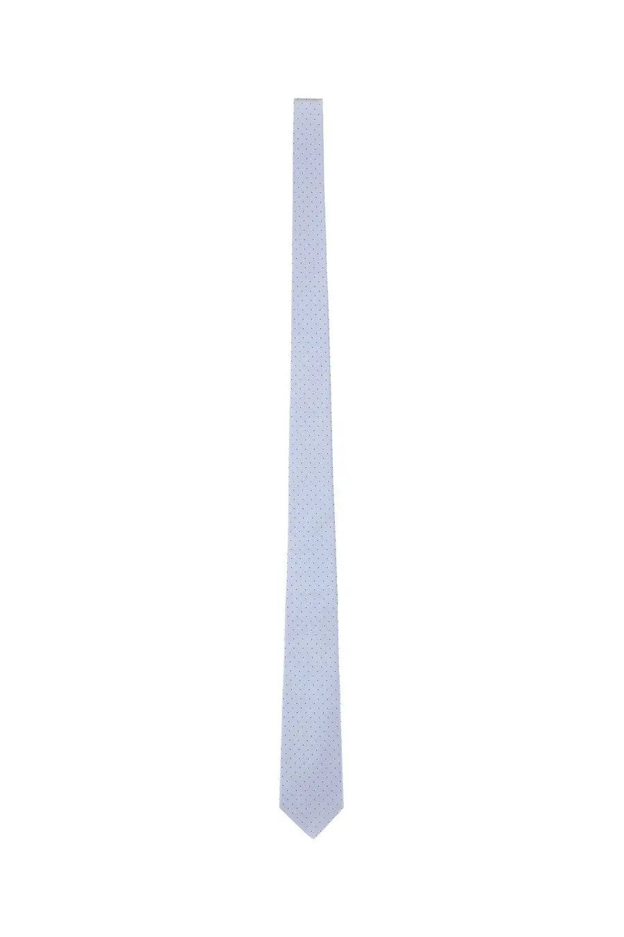 Paul smith men’s tonal floral tie in blue featuring a light blue fabric with a subtle repeating geometric pattern