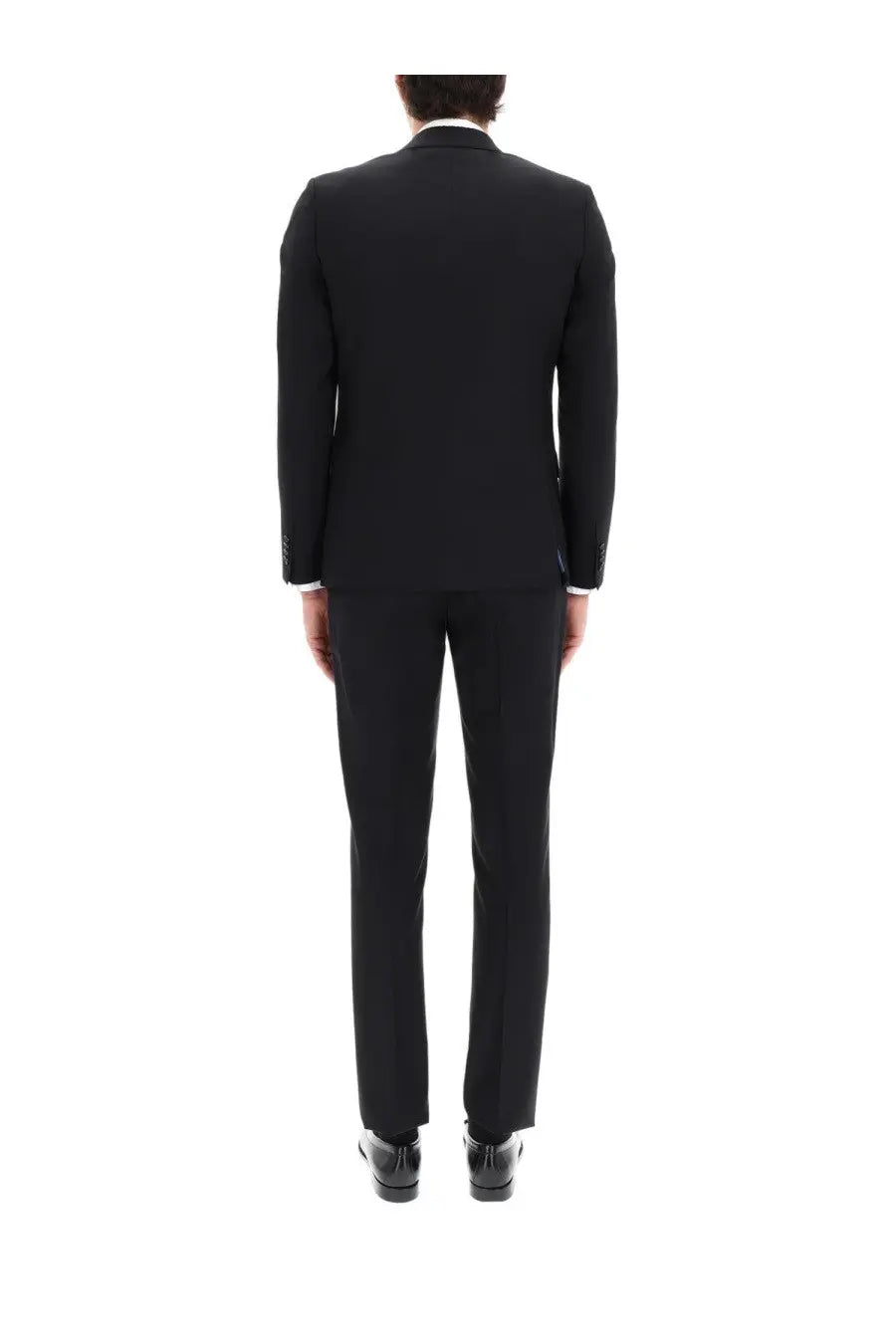 Paul Smith men’s two piece suit black with a classic cut and subtle textured tailored fabric