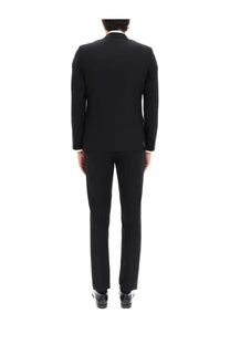 Paul Smith men’s two piece suit black with a classic cut and subtle textured tailored fabric