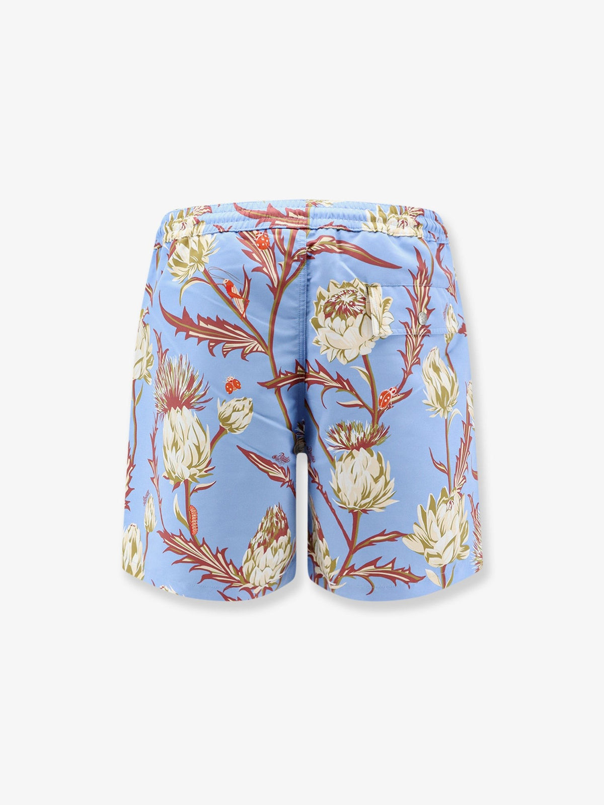 Loewe Men's Paulas Ibiza Floral Print Nylon Swim Trunks Blue