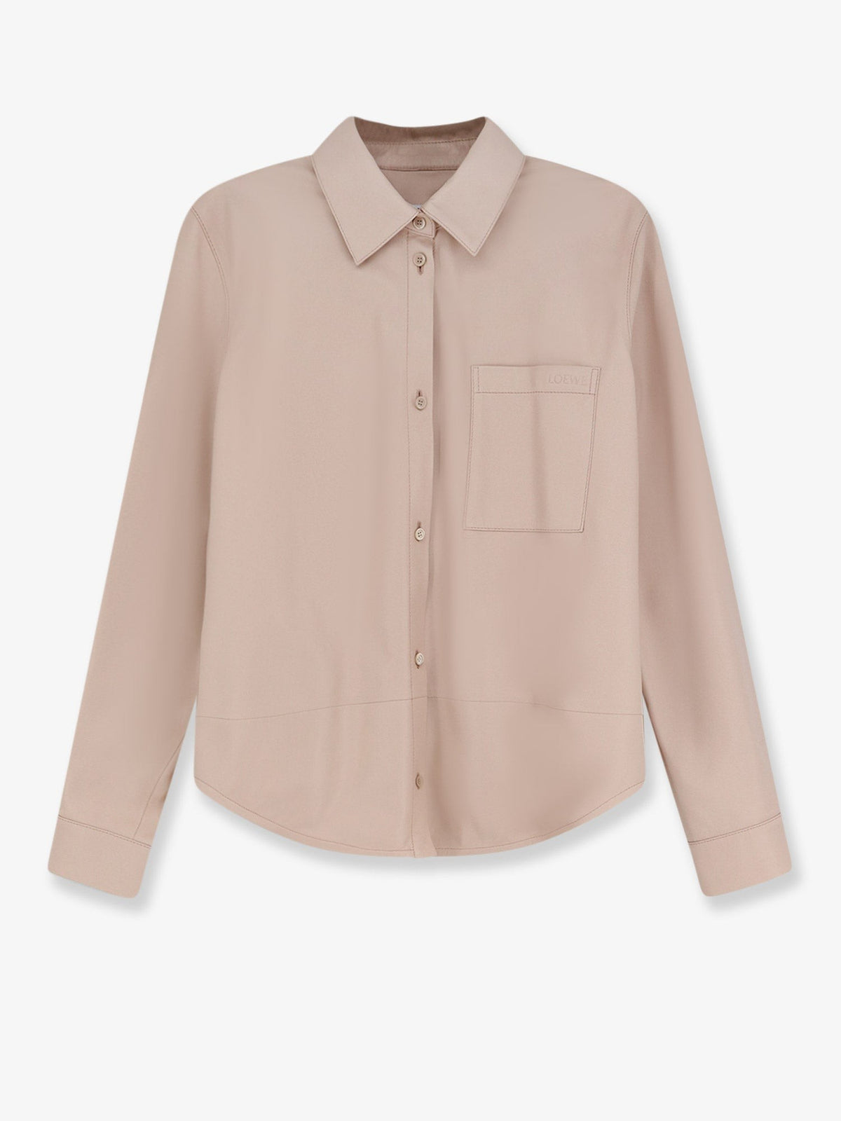 Loewe Women's Paulas Ibiza Leather Shirt Blue
