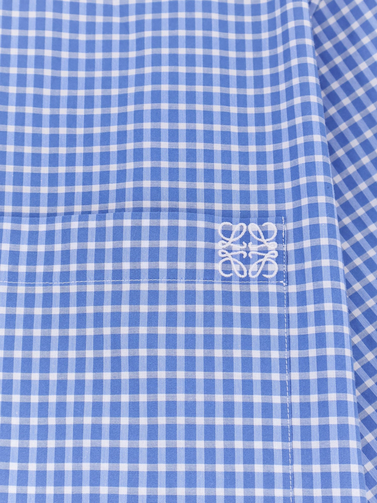 Loewe Men's Paulas Ibiza Madras Cotton Shirt White