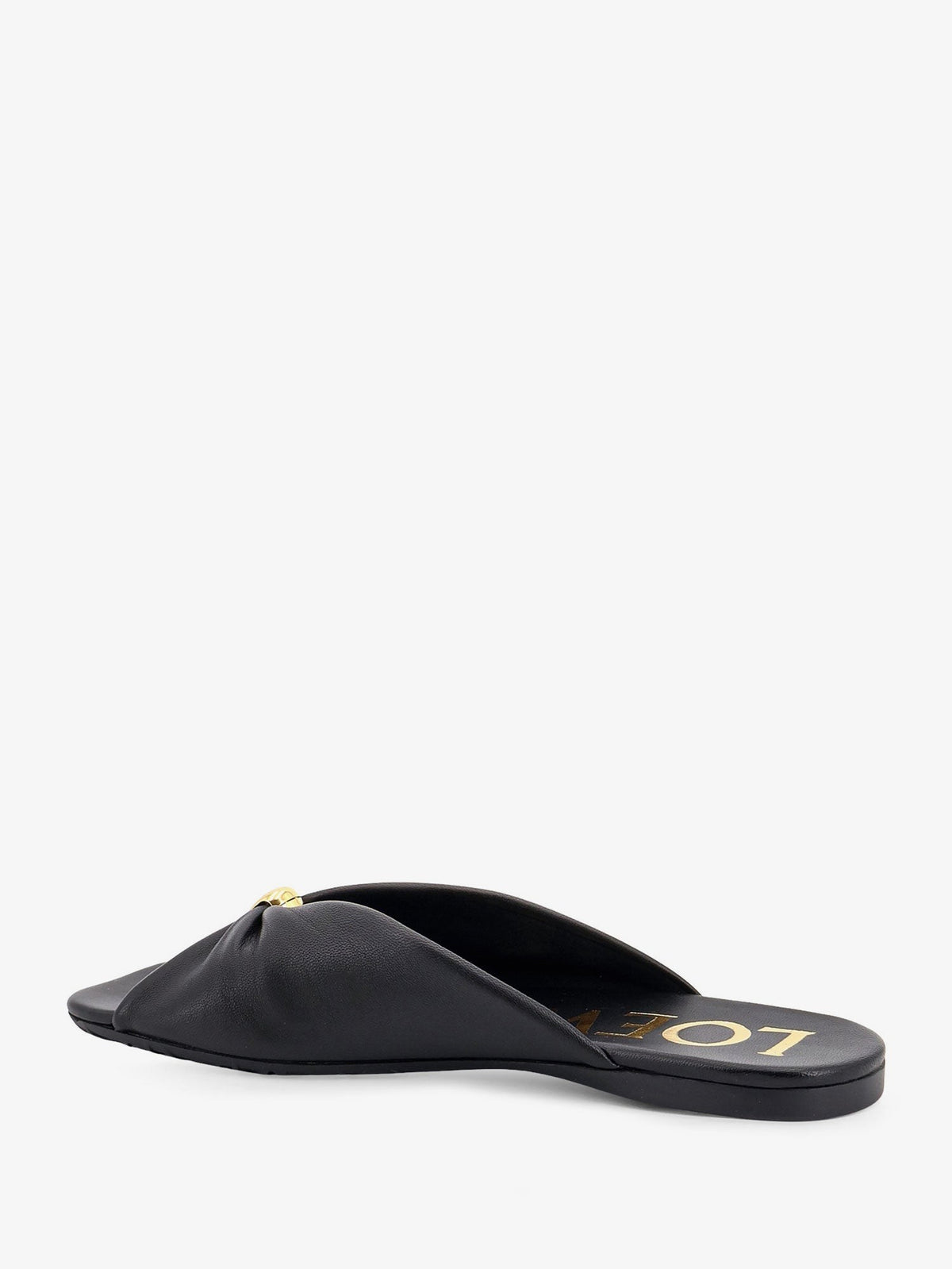 Loewe Women's Paulas Ibiza Pebble Soft Leather Sandals Black