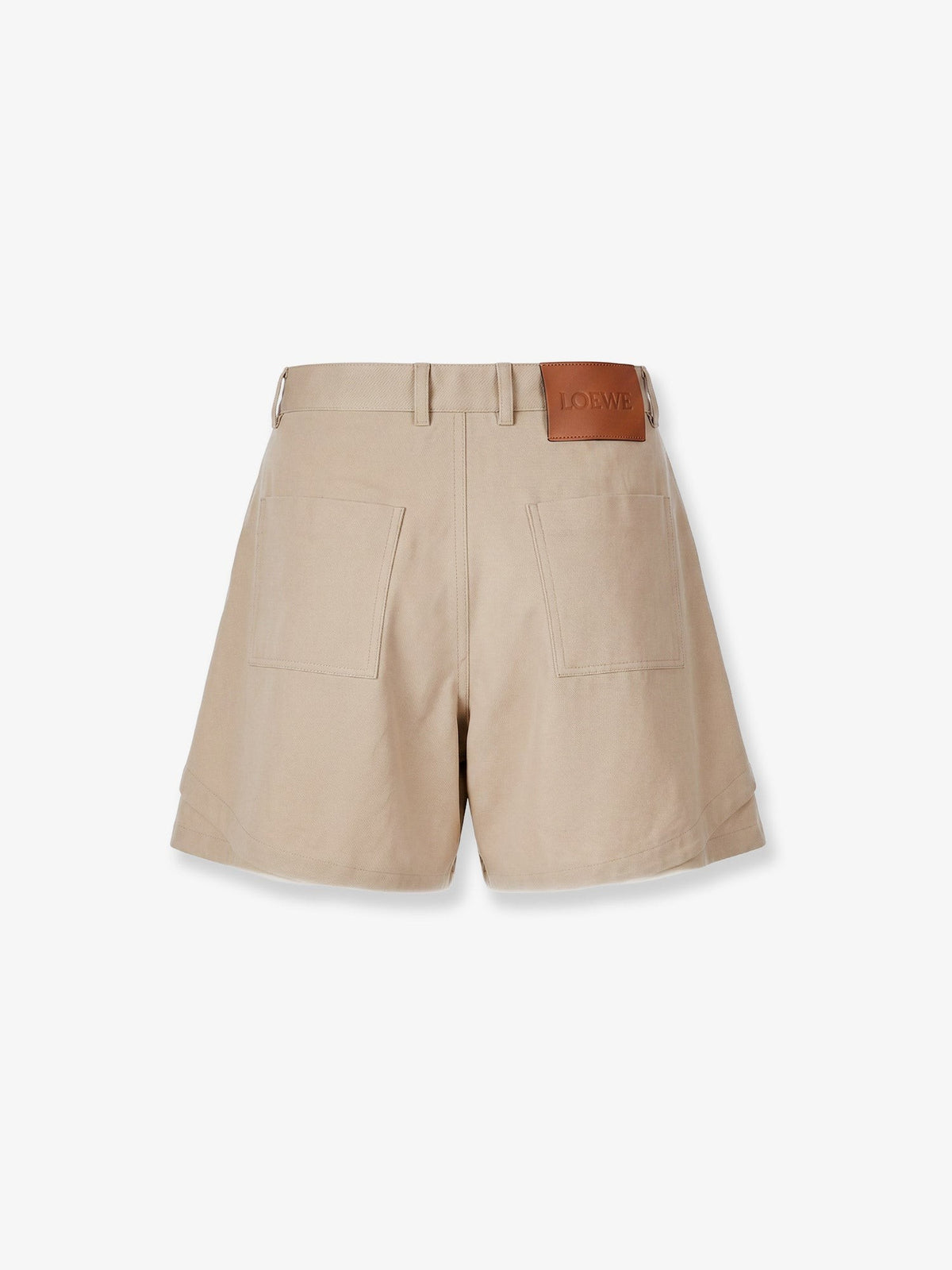 Loewe Women's Paulas Ibiza Relaxed Fit Cotton Shorts Beige
