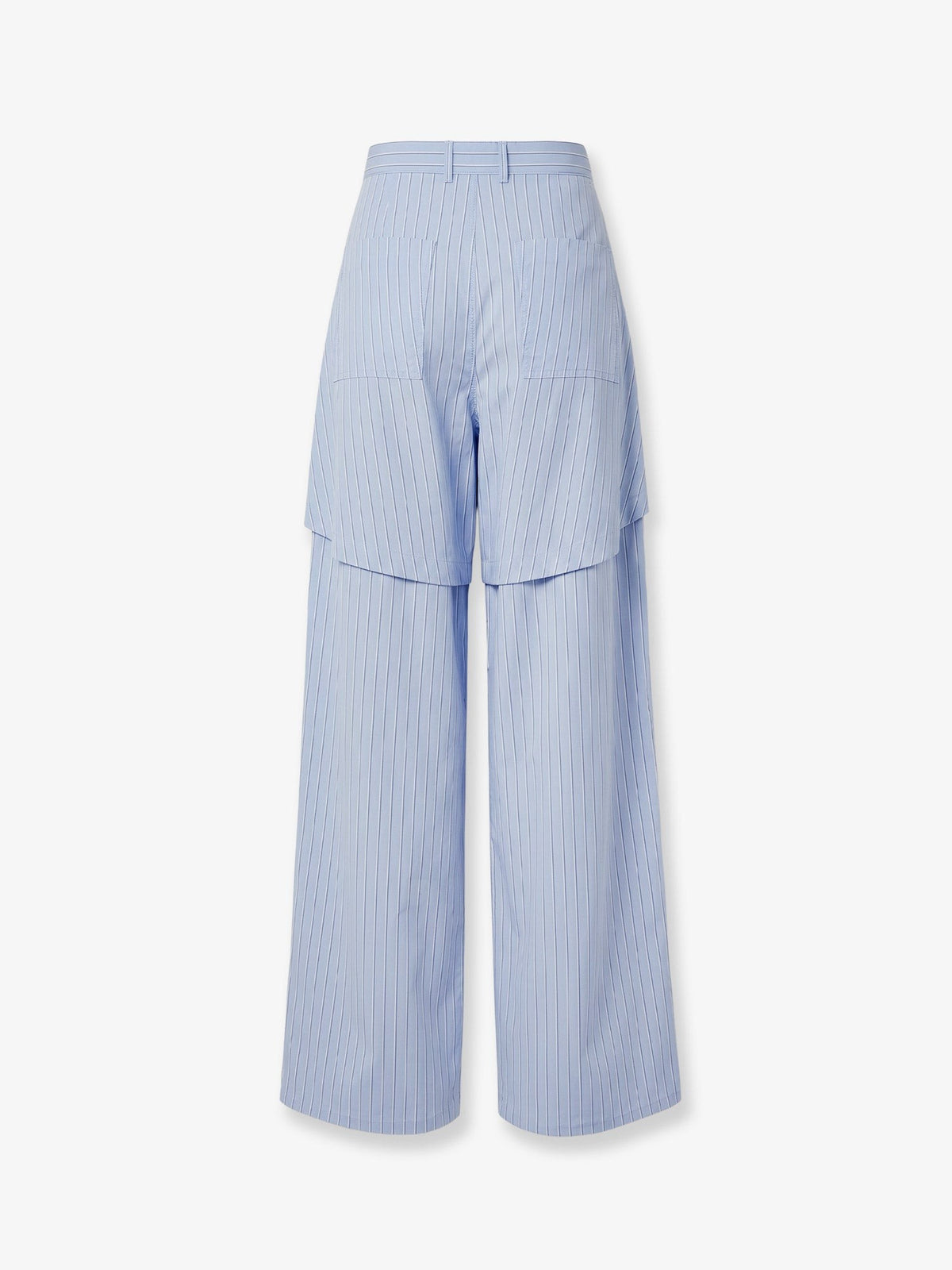 Loewe Women's Paulas Ibiza Triped Cotton Pajamas Trousers Blue