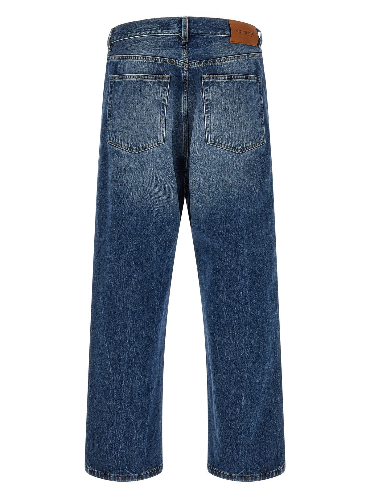 Carhartt Wip Men's Washed Out Blue Denim Jeans Blue