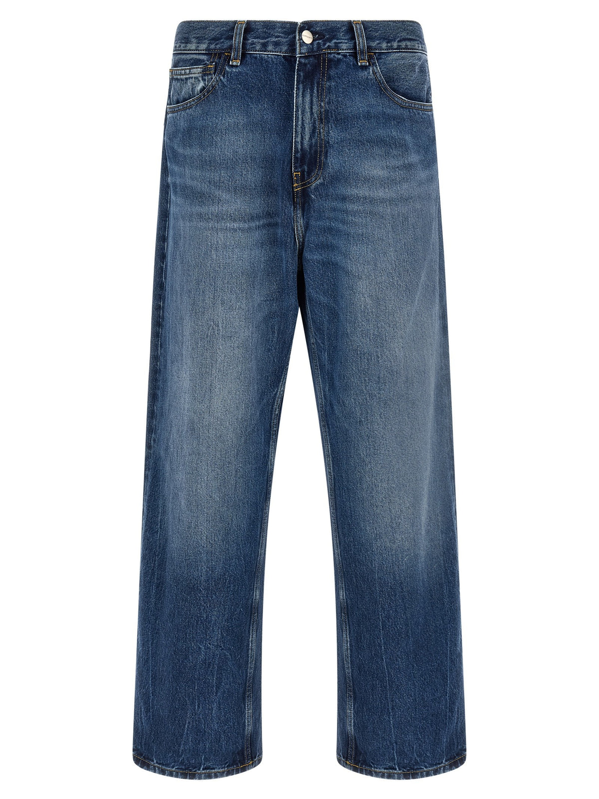 Carhartt Wip Men's Washed Out Blue Denim Jeans Blue