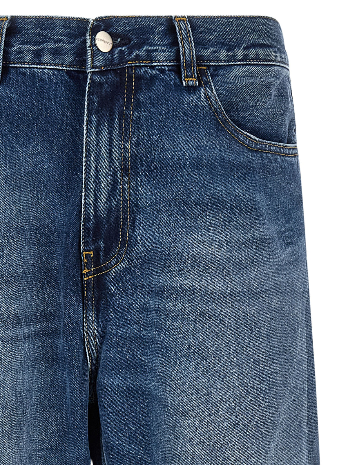 Carhartt Wip Men's Washed Out Blue Denim Jeans Blue