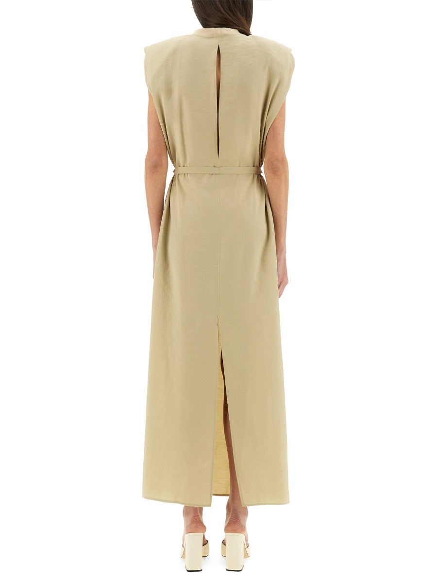 Alysi Women's Peach Touch Long Dress Beige, view 3