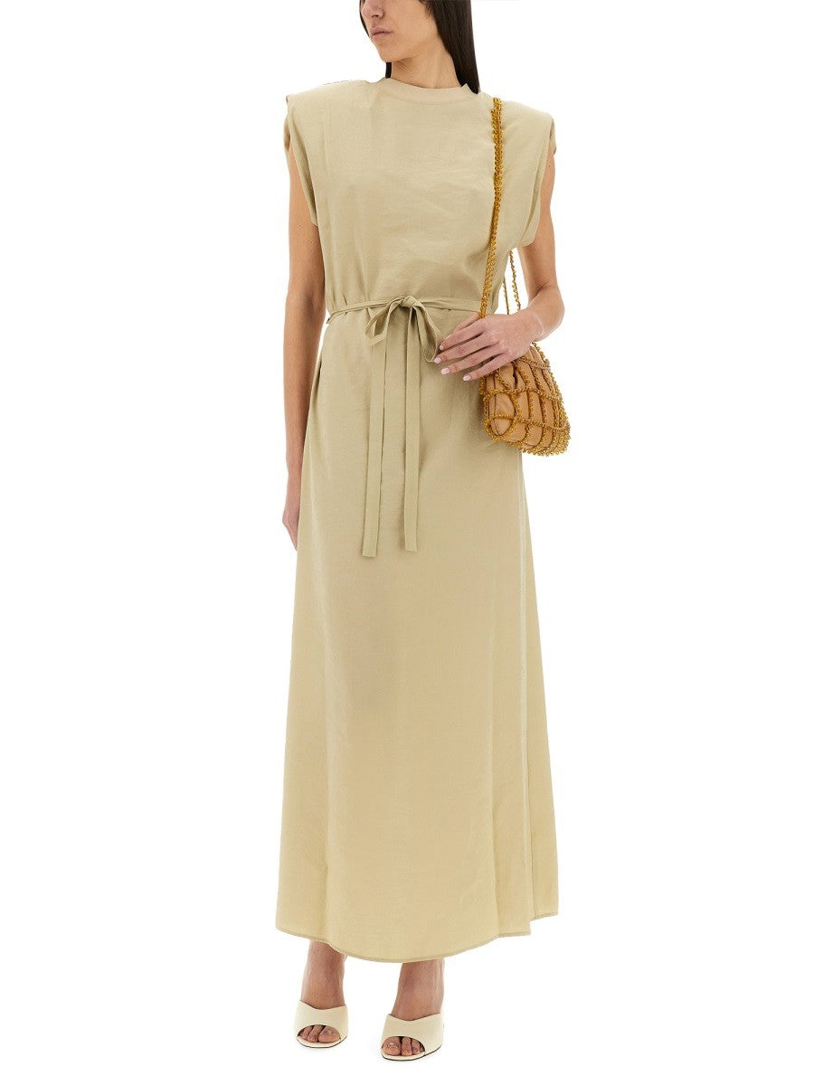 Alysi Women's Peach Touch Long Dress Beige, view 4
