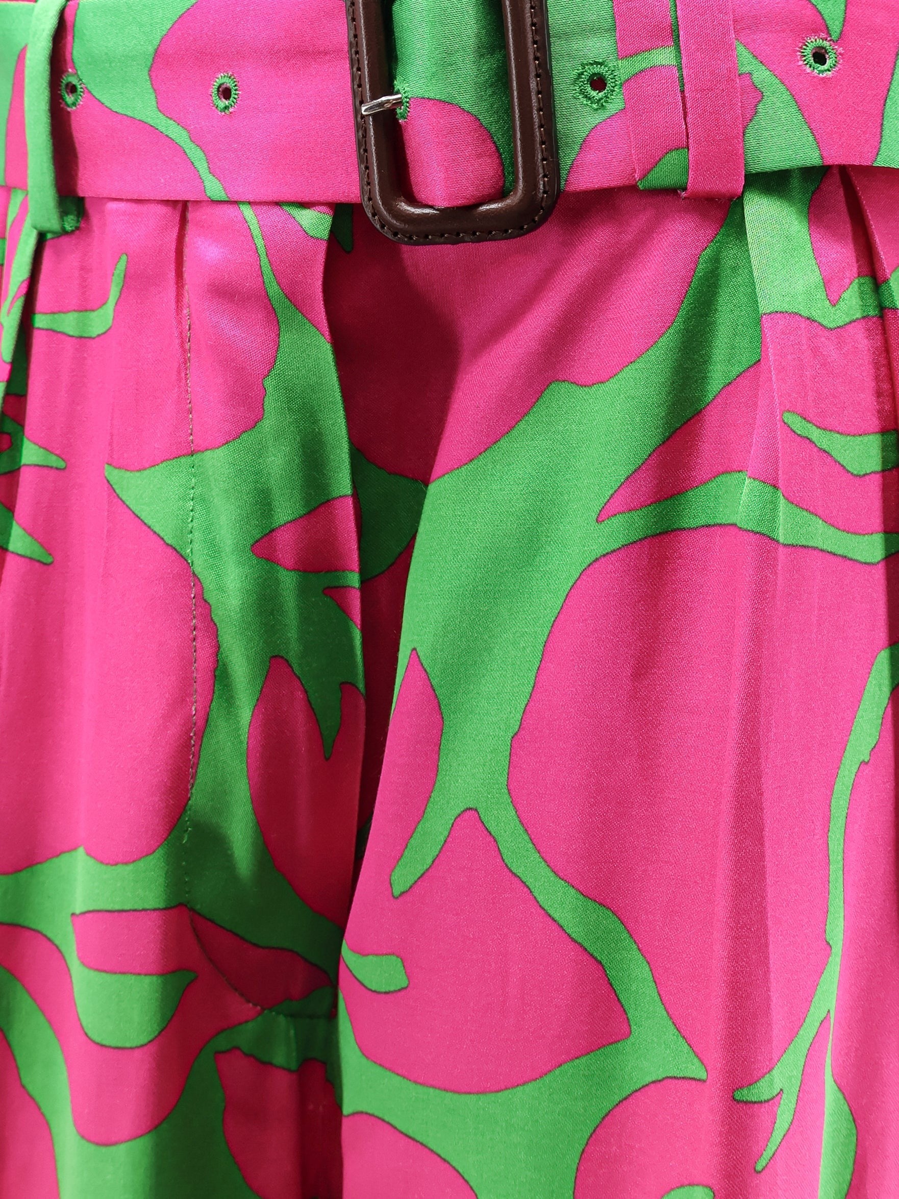 Dries Van Noten Women's Peaches Bis Viscose Trousers Green
