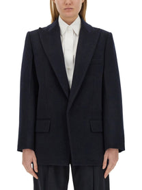 Victoria Beckham Women's Peak Label Jacket Blue
