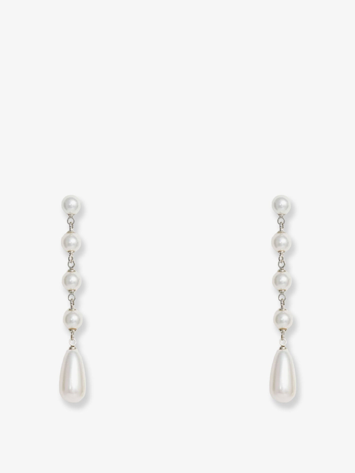 self-portrait Women's Pearl Droplet Earrings White