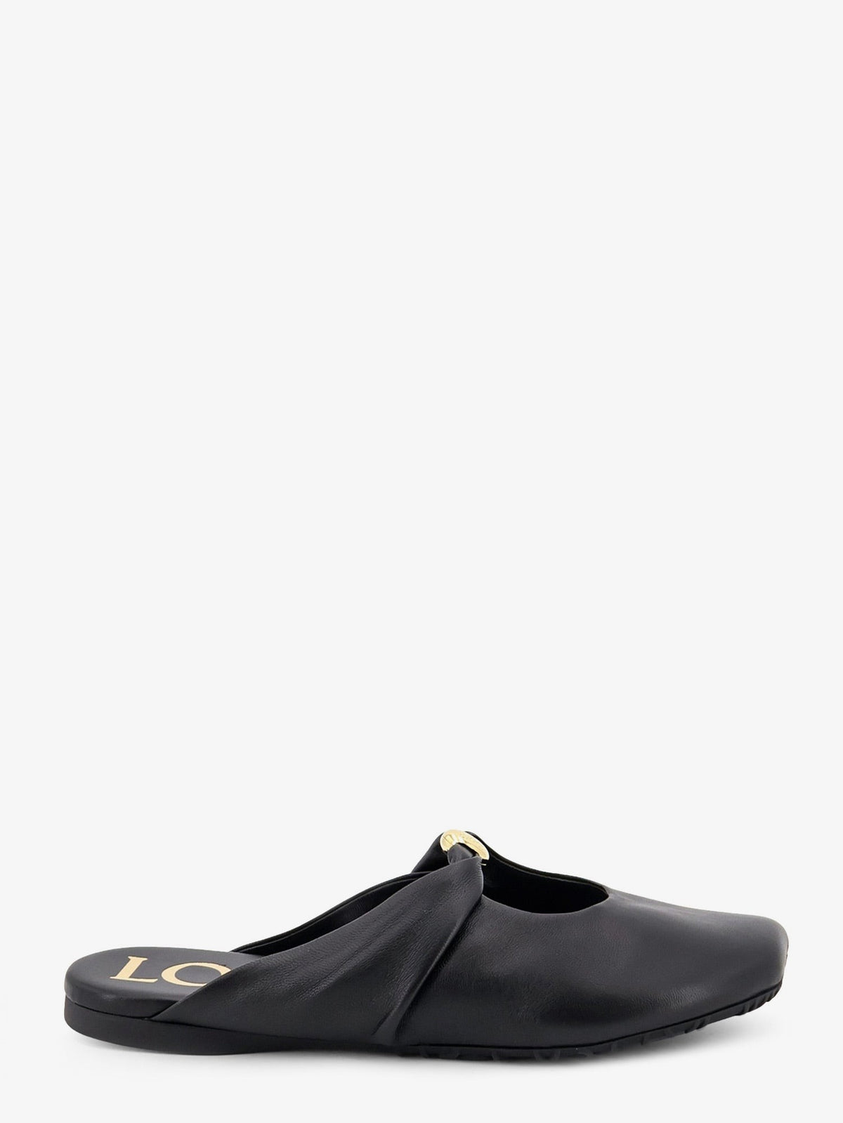 Loewe Women's Pebble Soft Low Leather Sandals Black